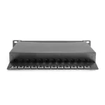 DIGITUS DN-91612S Cat.6 12port asztali fekete árnyékolt patch panel