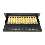 DIGITUS DN-91612S Cat.6 12port asztali fekete árnyékolt patch panel