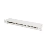 DIGITUS DN-91624S-EA 19 1U 24port Cat.6A kompakt szürke árnyékolt patch panel