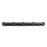 DIGITUS DN-91624U-CR 19 1U 24port Cat.6 kompakt fekete árnyékolatlan patch panel