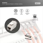 DIGITUS DN-93615 Cat.6A árnyékolt szerszám nélkül szerelhető Keystone Jack