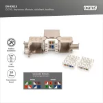 DIGITUS DN-93615 Cat.6A árnyékolt szerszám nélkül szerelhető Keystone Jack