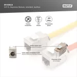 DIGITUS DN-93615 Cat.6A árnyékolt szerszám nélkül szerelhető Keystone Jack
