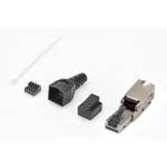 DIGITUS DN-93636 Szerszám nélkül közvetlenül szerelhető árnyékolt hajlítható dugó Cat.6A kábelekhez