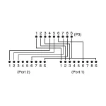 DIGITUS DN-93904 Cat.5e árnyékolt RJ45/RJ45 LAN-LAN lengő Y elosztó