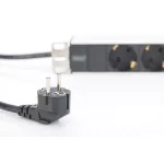 DIGITUS DN-95401 19 1U PDU 8xCEE 7/3 schuko aljzat CEE7/7 csatlakozó 2m elosztósor
