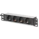 DIGITUS DN-95402 10" 1U PDU 230V 16A 4x Schuko aljzat CEE7/7 csatlakozó hálózati 2m elosztósor
