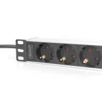 DIGITUS DN-95402 10" 1U PDU 230V 16A 4x Schuko aljzat CEE7/7 csatlakozó hálózati 2m elosztósor