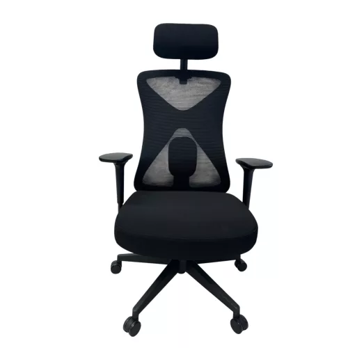 Aarven, Fekete, 3D kartámaszos, 2D fejtámaszos, deréktámaszos, Irodai szék  /1db/