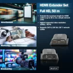 DIGITUS DS-55100-1 HDMI Full HD 60Hz Cat.6/Cat.6A/Cat.7 50m extender szett