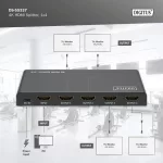 DIGITUS DS-55337 4 portos 4K/60Hz HDMI splitter