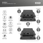 DIGITUS DS-55519 HDMI 4K 30Hz Cat.6/Cat.6A/Cat.7/Cat.8 70m extender szett