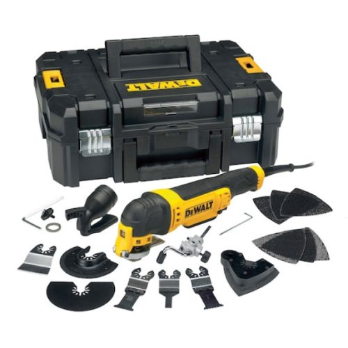 DEWALT Rezgőszerszám, Multi, 300W, TSTAK, tartozékokkal, vezető