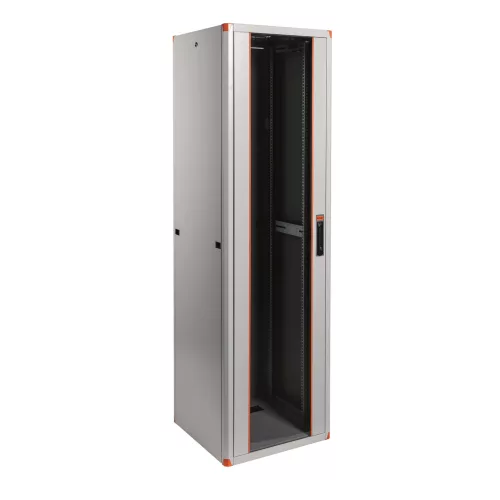 Legrand EVO42U6060 Evoline 19" 42U SZÉL:600 MÉLY:600 MAG:1894 MAX:1000kg üvegajtós szürke álló rack szekrény
