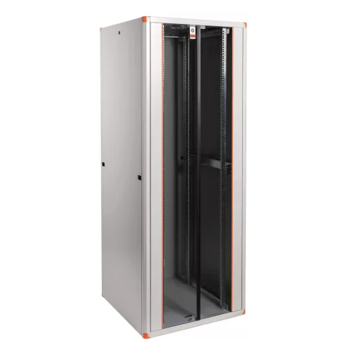 Legrand EVO47U8010 Evoline 19" 47U SZÉL:800 MÉLY:1000 MAG:2119 dupla biztonsági üvegajtós szürke álló szerver szekrény