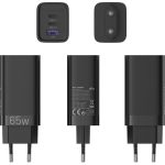 Vention USB-C+C+A (65W/30W/30W,  3-portos, fekete), töltő