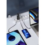 Vention USB-C+C+A (65W/30W/30W,  3-portos, fekete), töltő