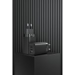 Vention USB-C+C+A (65W/30W/30W,  3-portos, fekete), töltő