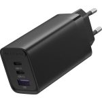 Vention USB-C+C+A (65W/30W/30W,  3-portos, fekete), töltő