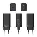 Vention USB-C+C+A (65W/30W/30W,  3-portos, fekete), töltő