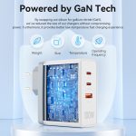 Vention USB-C*2+A (3port,GAN,100W/100W/30W,fehér), töltő