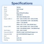 Vention USB-C+A (30W/30W, 2-portos, pink, GaN), töltő