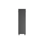 Lanberg FF01-6042-12BL 19 42U SZÉL:600mm MÉLY:1000mm MAG:2127mm lapraszerelt LCD üvegajtós fekete szerver szekrény