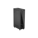 Lanberg FF01-6242-12BL 19 42U SZÉL:600mm MÉLY:1200mm MAG:2018 mm lapraszerelt LCD üvegajtós fekete szerver szekrény