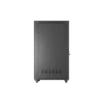 Lanberg FF01-6242-12BL 19 42U SZÉL:600mm MÉLY:1200mm MAG:2018 mm lapraszerelt LCD üvegajtós fekete szerver szekrény