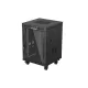Lanberg FF01-6615-12BL 19 15U SZÉL:600mm MÉLY:600mm MAG:928mm lapraszerelt LCD üvegajtós fekete álló rack szekrény