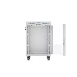 Lanberg FF01-6615-12SL 19 15U SZÉL:600mm MÉLY:600mm MAG:922mm lapraszerelt LCD üvegajtós szürke álló rack szekrény