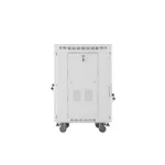 Lanberg FF01-6615-12SL 19 15U SZÉL:600mm MÉLY:600mm MAG:922mm lapraszerelt LCD üvegajtós szürke álló rack szekrény