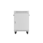 Lanberg FF01-6615-12SL 19 15U SZÉL:600mm MÉLY:600mm MAG:922mm lapraszerelt LCD üvegajtós szürke álló rack szekrény