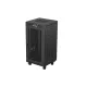 Lanberg FF01-6622-23BL 19 22U SZÉL:600mm MÉLY:600mm MAG:1239mm lapraszerelt LCD hálós fémajtós fekete álló rack szekrény