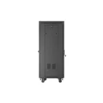 Lanberg FF01-6627-23BL 19 27U SZÉL:600mm MÉLY:600mm MAG:1461mm lapraszerelt LCD hálós fémajtós fekete álló rack szekrény