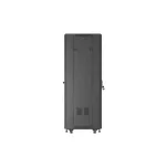 Lanberg FF01-6632-12B 19 32U SZÉL:600mm MÉLY:600mm MAG:1603mm lapraszerelt üvegajtós fekete álló rack szekrény