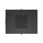 Lanberg FF01-6815-12BL 19 15U SZÉL:600mm MÉLY:800mm MAG:898mm lapraszerelt LCD üvegajtós fekete álló rack szekrény