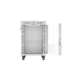 Lanberg FF01-6815-12SL 19 15U SZÉL:600mm MÉLY:800mm MAG:922mm lapraszerelt LCD üvegajtós szürke álló rack szekrény