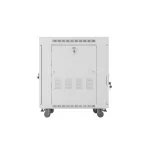 Lanberg FF01-6815-12SL 19 15U SZÉL:600mm MÉLY:800mm MAG:922mm lapraszerelt LCD üvegajtós szürke álló rack szekrény