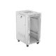 Lanberg FF01-6822-12SL 19 22U SZÉL:600mm MÉLY:800mm MAG:1233mm lapraszerelt LCD üvegajtós szürke álló rack szekrény