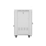 Lanberg FF01-6822-12SL 19 22U SZÉL:600mm MÉLY:800mm MAG:1233mm lapraszerelt LCD üvegajtós szürke álló rack szekrény