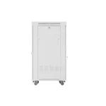 Lanberg FF01-6827-23SL 19 27U SZÉL:600mm MÉLY:800mm MAG:1461mm lapraszerelt LCD hálós fémajtós szürke álló rack szekrény