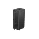 Lanberg FF01-6832-23BL 19 32U SZÉL:600mm MÉLY:800mm MAG:1676mm lapraszerelt LCD hálós fémajtós fekete álló rack szekrény