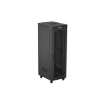 Lanberg FF01-6837-23BL 19 37U SZÉL:600mm MÉLY:800mm MAG:1900mm lapraszerelt LCD hálós fémajtós fekete álló rack szekrény