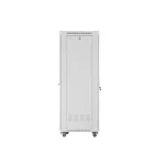 Lanberg FF01-6842-12SL 19 42U SZÉL:600mm MÉLY:800mm MAG:2121mm lapraszerelt LCD üvegajtós szürke álló rack szekrény