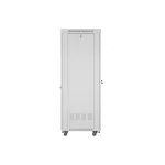Lanberg FF01-6842-12SL 19 42U SZÉL:600mm MÉLY:800mm MAG:2121mm lapraszerelt LCD üvegajtós szürke álló rack szekrény