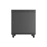 Lanberg FF01-8015-12BL 19 15U SZÉL:800mm MÉLY:1000mm MAG:928mm lapraszerelt LCD üvegajtós fekete szerver szekrény