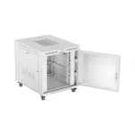 Lanberg FF01-8015-23SL 19 15U SZÉL:800mm MÉLY:1000mm MAG:928mm lapraszerelt LCD hálós fémajtós szürke szerver szekrény