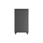Lanberg FF01-8027-12BL 19 27U SZÉL:800mm MÉLY:1000mm MAG:1461mm lapraszerelt LCD üvegajtós fekete szerver szekrény