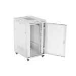 Lanberg FF01-8027-23SL 19 27U SZÉL:800mm MÉLY:1000mm MAG:1461mm lapraszerelt LCD hálós fémajtós szürke szerver szekrény